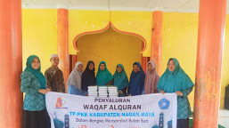 Sambut Ramadhan, TP PKK Nagan Raya Sumbangkan Alquran di SMP Islam Swasta Cot Kumbang