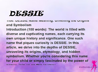 meaning of the name "DESSIE"