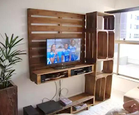 Muebles para la televisión con palets de madera