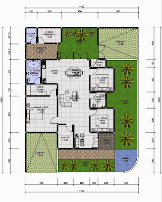 Sketsa rumah minimalis 4 kamar