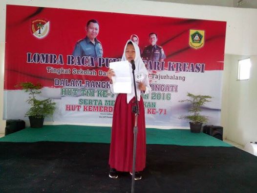 13 Sekolah Meriahkan Lomba Baca Puisi dan Tari Kreasi Kodim Depok 