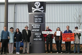 Protesters against incinerator plans in Derby from UKWIN website