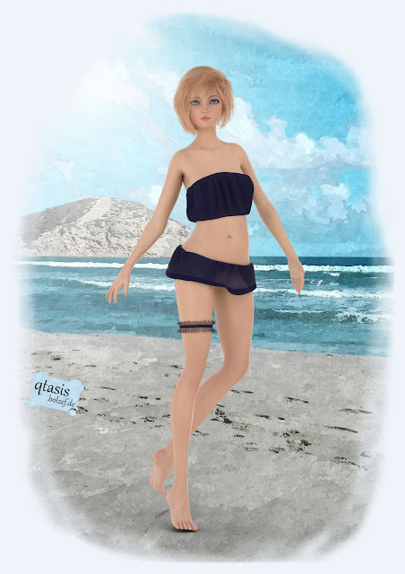 Mascha graziöse langbeinige Ballerina am Strand | Masha graceful long-legged ballerina on the beach