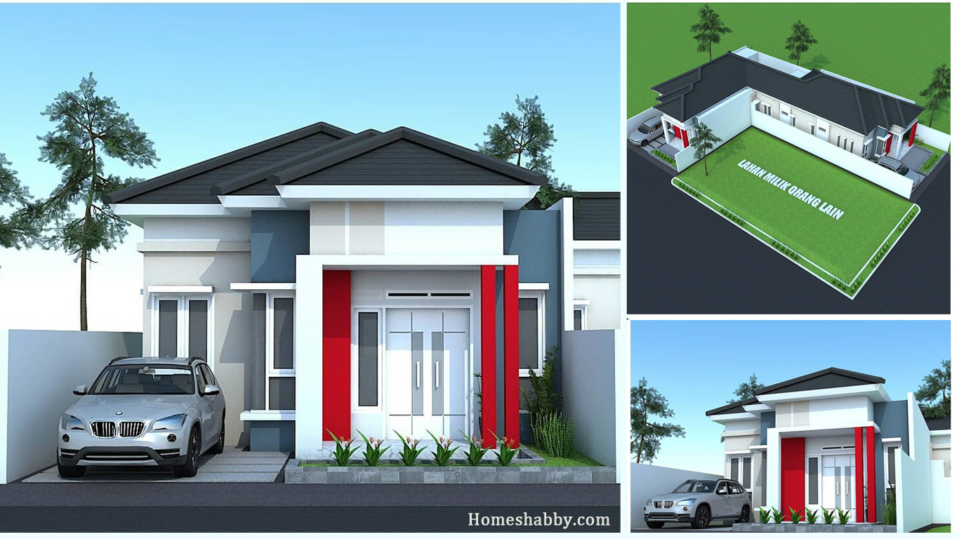 Desain Dan Denah Rumah Leter L Dengan Ukuran 18 X 26 M Menonjolkan Konsep Minimalis