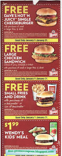 Free Printable Wendys Coupons