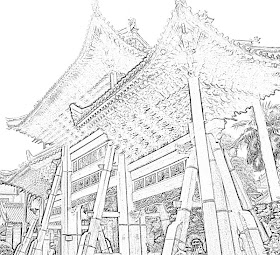 sketch of mosque arch chinese style