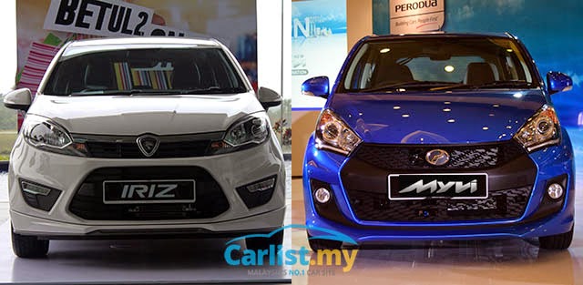 Perodua Myvi VS Proton Iriz plus tips beli kereta tunai 