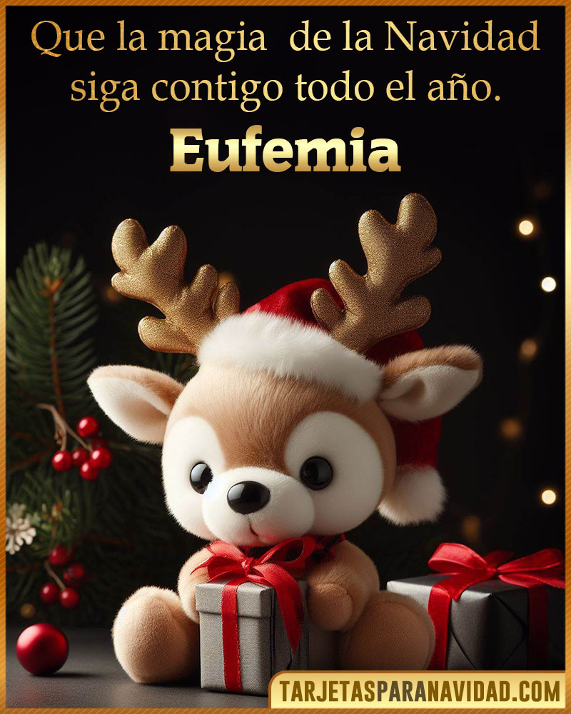 Felicitaciones de Navidad originales para Eufemia