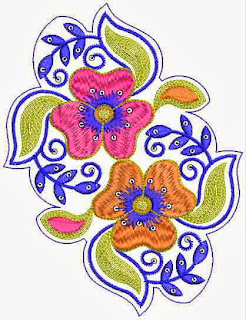 multi kleur Floral Patch