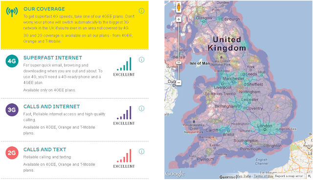 EE 4G UK coverage signal map