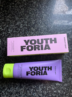 Packaging and tube of Youthforia Night Off