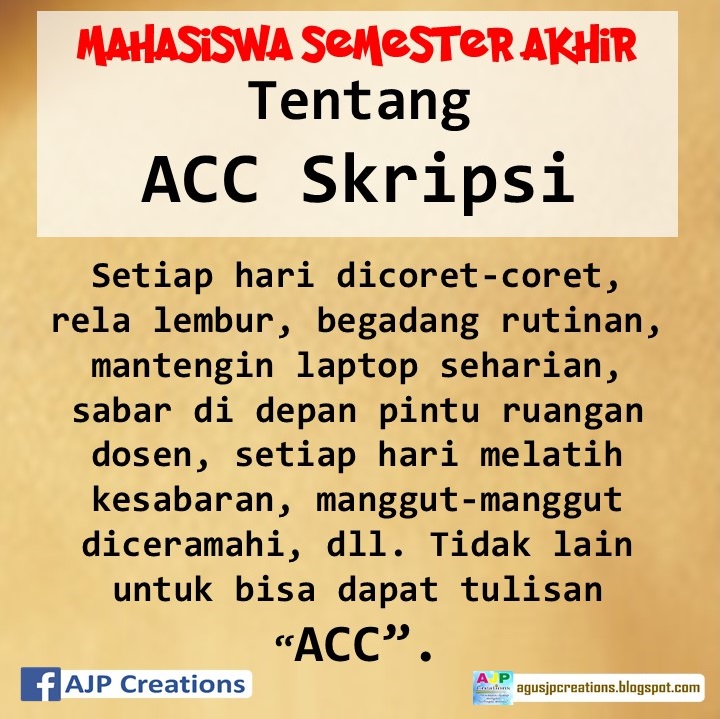  Kata Kata  Tentang Mahasiswa Semester Akhir AJP Creations