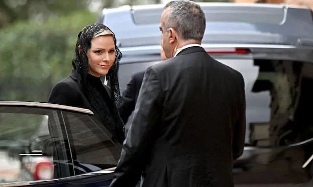 Prince Albert, Princess Charlene and Princess Caroline. Wedding of Prince Albert and Princess Charlene. Princess Gabriella