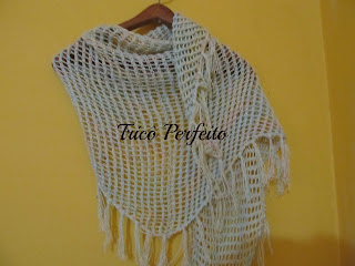 Xale de Tricô Doce Novembro -Sweet November Knit Shawl - com receita