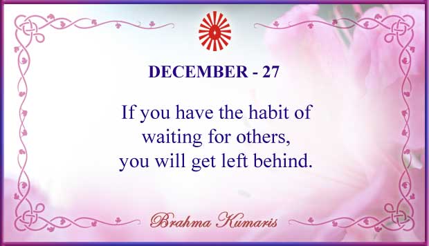 Thought For The Day December 27