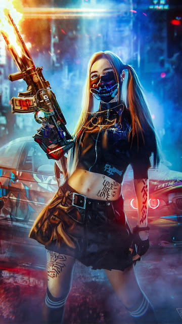 Cyberpunk Mask Girl