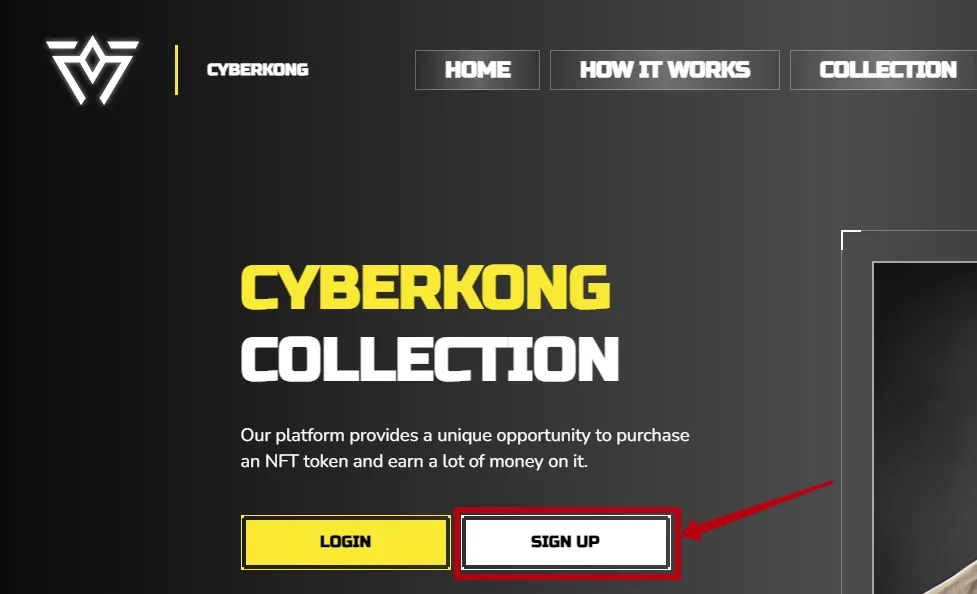 Регистрация в CyberKong