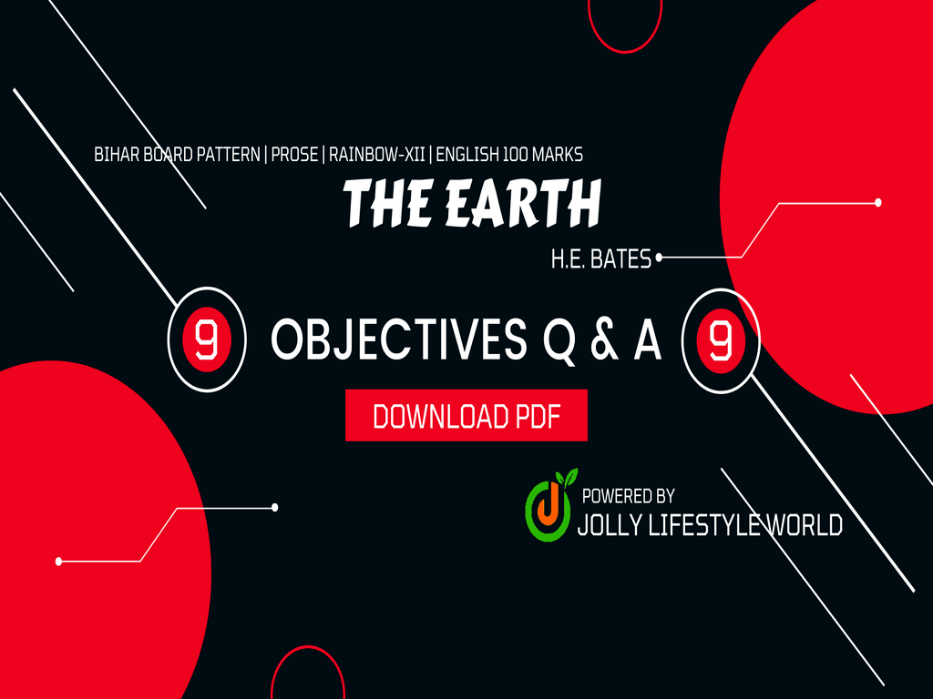 The Earth has been written by H.E. Bates. Read & download All objectives of this lesson for free & can also take online test.