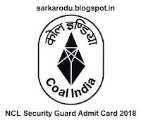 NCL Security Guard Admit Card