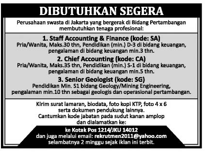 Contoh Marketing Contoh Iklan Lowongan Kerja Dalam Bahasa 