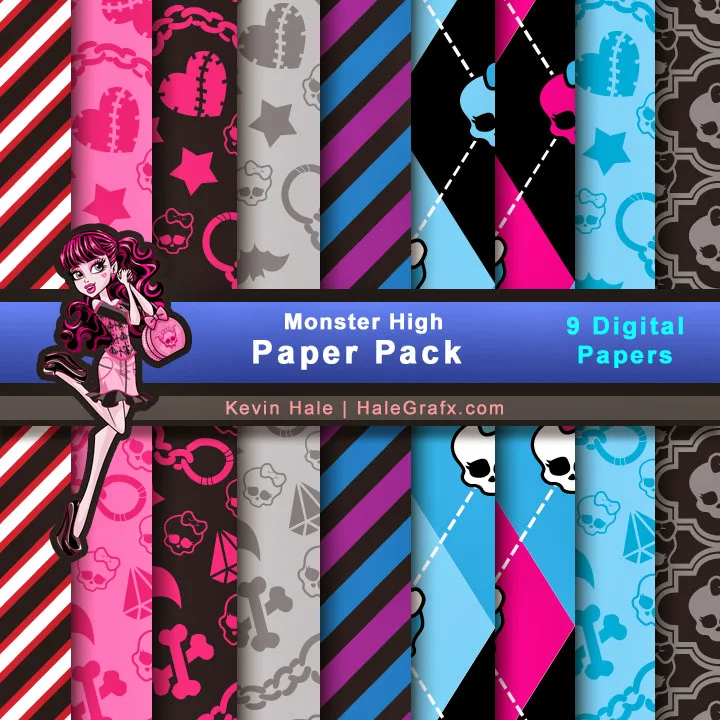 Monster High Free Printable Paper.