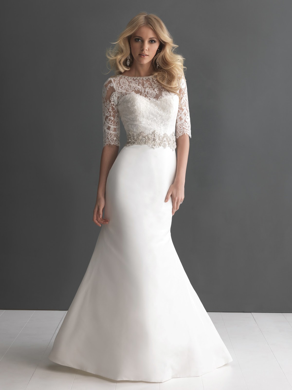 wedding dresses with lace top Allure Wedding Dresses Fall 2013 Collection