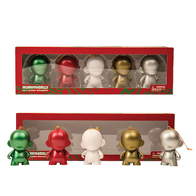 Micro Metallic Munny 2.5” DIY Christmas Ornament Set by Kidrobot