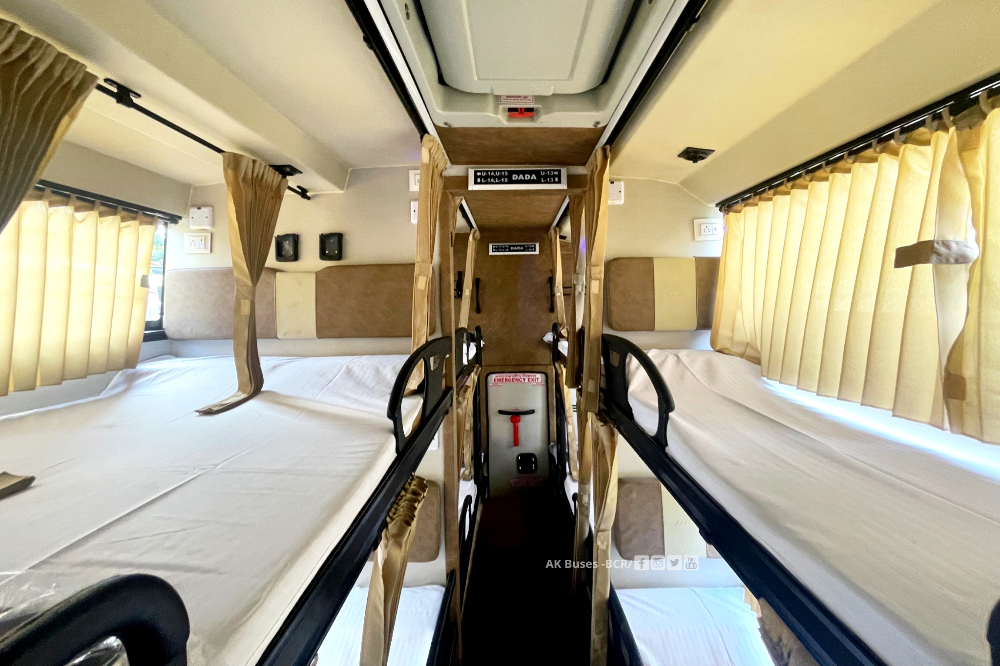 Dada Brothers New Eicher MG Gliderz Executive Sleeper Bus interior