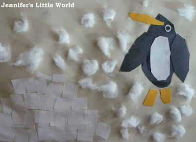 Mixed medium penguin craft for children