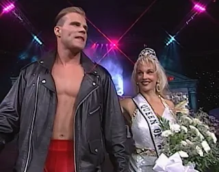 WCW Halloween Havoc 1997 - Debra McMichael led Alex Wright into battle against Mongo