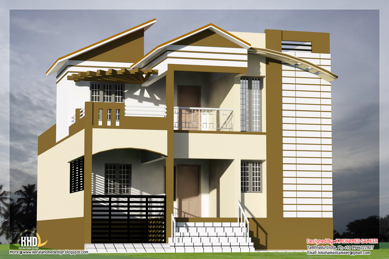3 bedroom South Indian house design - Kerala home design 