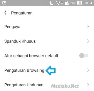 Mengatur Ukuran Font Di UC Browser