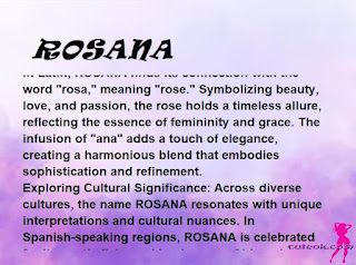 ▷ meaning of the name ROSANA