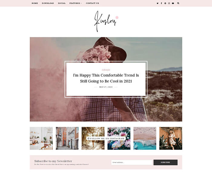 Kinsley Minimal Blogger Theme