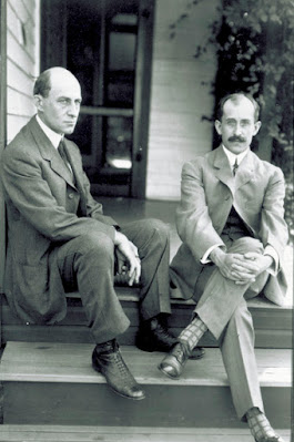 Wright Brothers on steps of Hawthorn Home