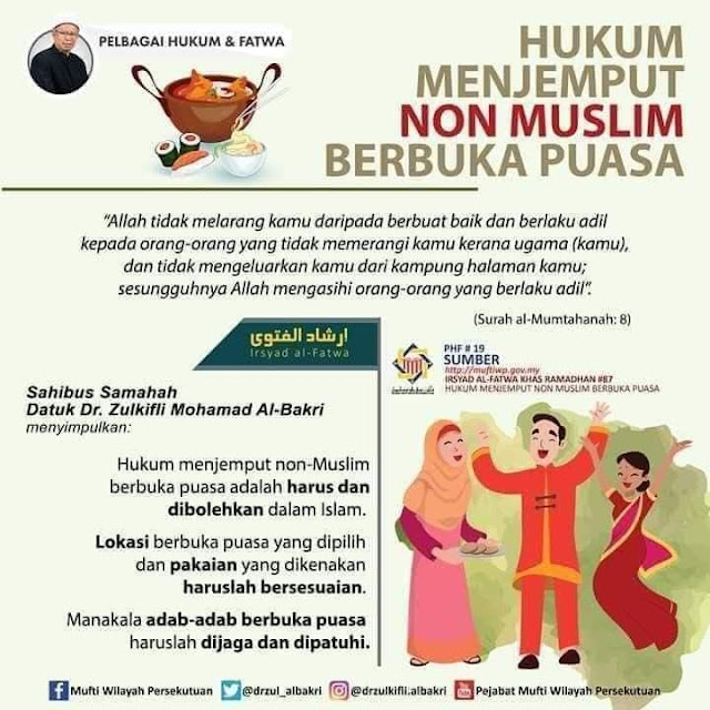 hukum menjemput bukan Islam berbuka puasa bersama