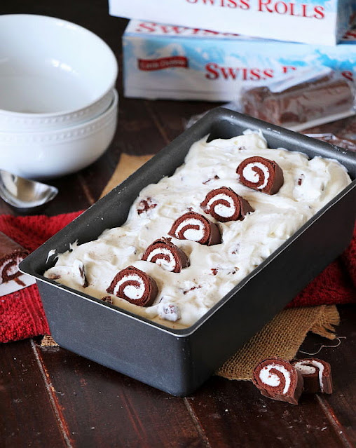 No-Churn Swiss Roll Ice Cream in Bread Loaf Pan Image