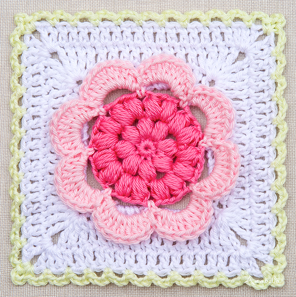 "Tender Spring" crochet square pattern by Anabelia Craft Design