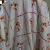  Swiss Lawn Shawl  White with Yellow Thread Work by Zala Handicrafts