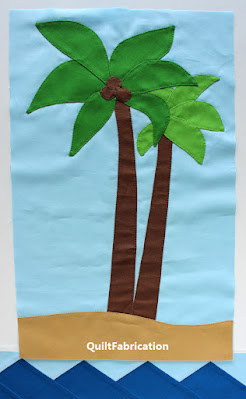 palm tree on blue background