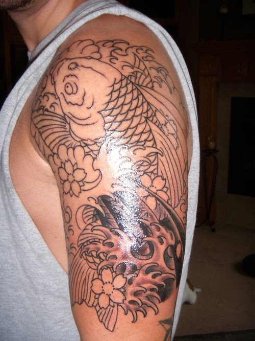 tattoos of fish. a Japanese Koi fish tattoo