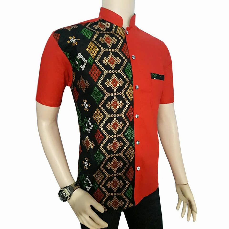 20 Model  Baju Batik  Pria  Kombinasi  Terbaru Mesin Jahit