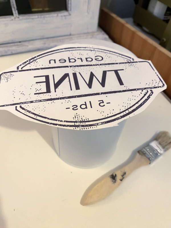 cut out twine label