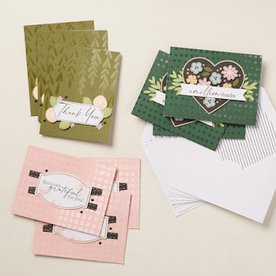 Predesigned projects from the A Million thanks Kit from the Stampin' Up! Kit Collection