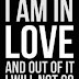 I shall not love her lies