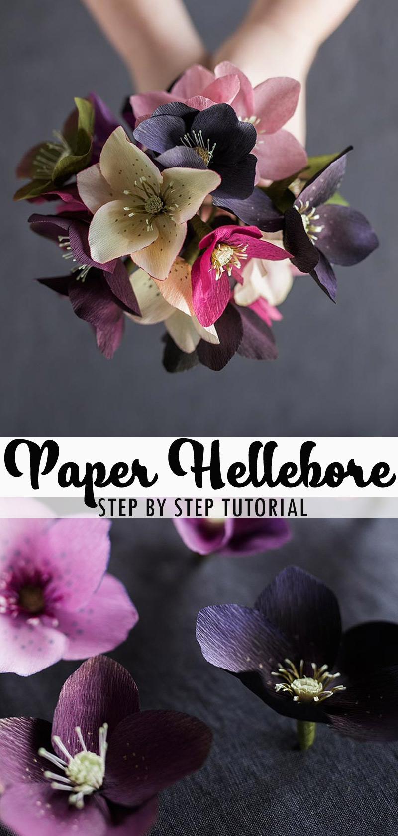 DIY Paper Hellebore Flower Tutorial