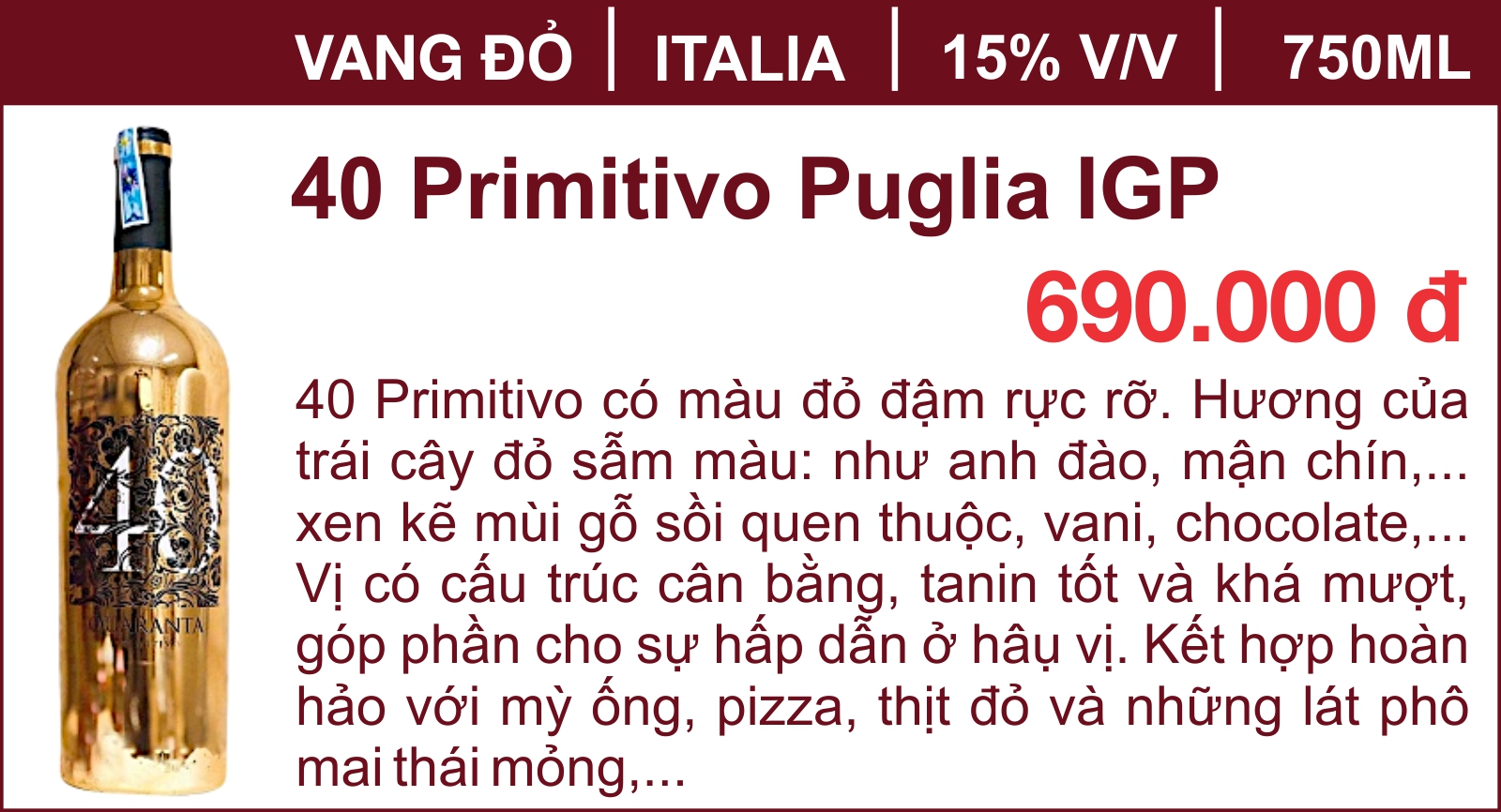 40 Primitivo Puglia IGP