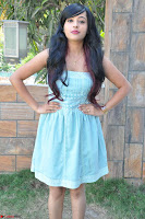 Sahana New cute Telugu Actress in Sky Blue Small Sleeveless Dress ~  Exclusive Galleries 047.jpg