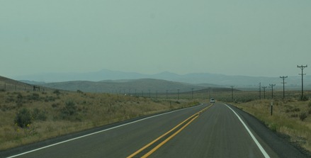 smoke from the 250K acre fires burning south in Oregon and Nevada
