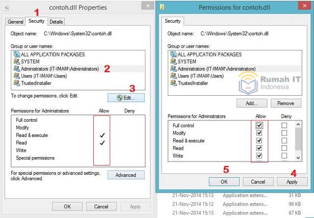 Mengubah Ownership TrustedInstaller ke User Lain di Windows